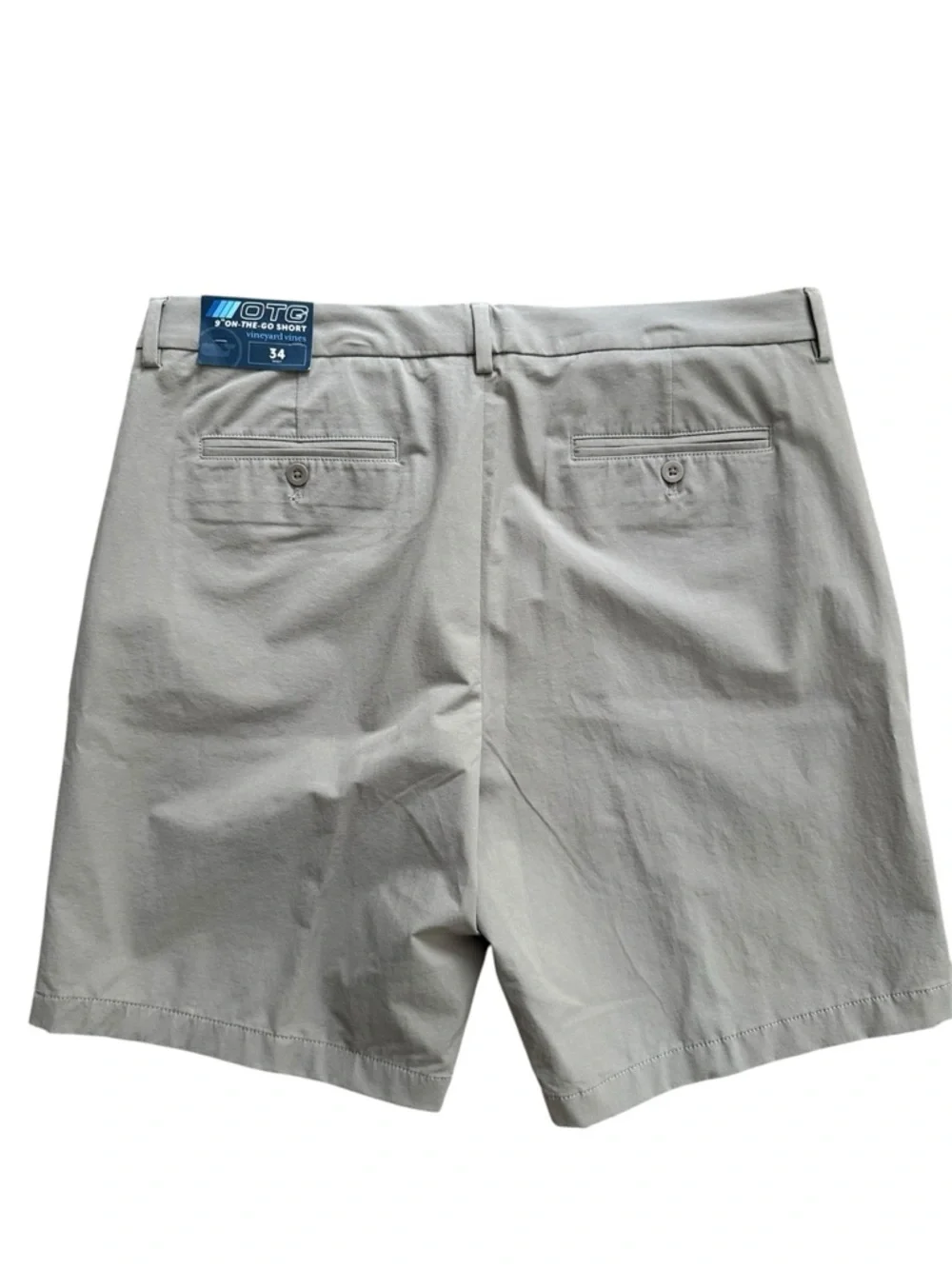 Vineyard Vines OTG On-The-Go Shorts Khaki 9” Performance Size 34 NWT - Picture 3 of 5